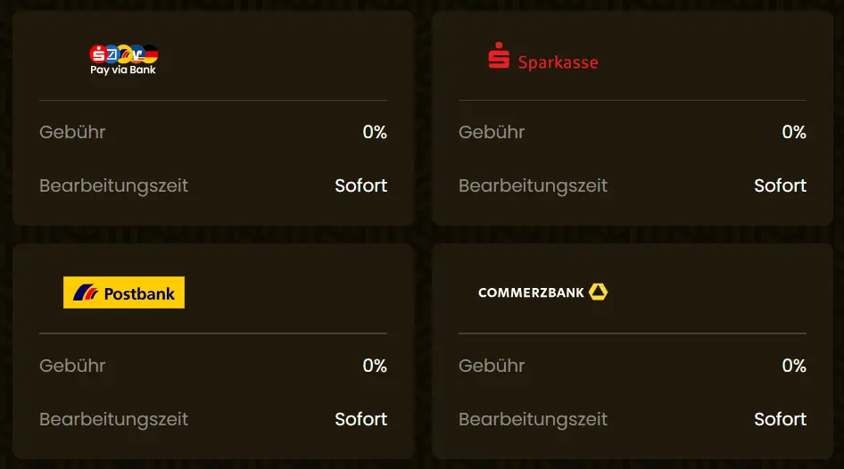 GoldSpin Zahlung
