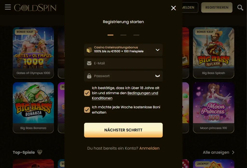 Registrierungsvorgang